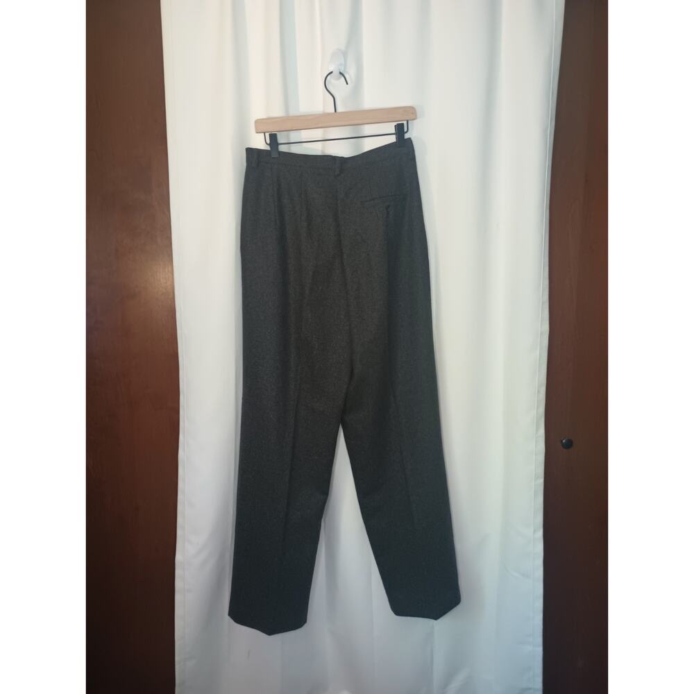 Vtg Eddie Bauer Womens Academia Wool Trouser Pants 12 Gray High Waist Old Money - Picture 5 of 12